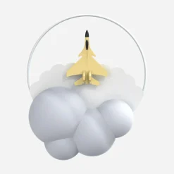 Dzieci Zumaline Lampy Wiszące I Sufitowe|Lampy Do Pokoju Dziecięcego^Lampa sufitowa LED samolot złoty FOCUS z pilotem