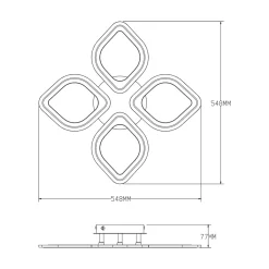 Zumaline Wszystkie Lampy Sufitowe^Lampa sufitowa LED 30W czarno-złota ILLUMIA