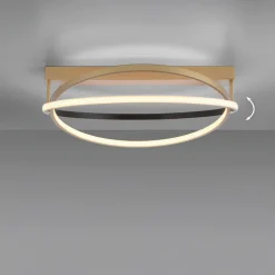 Paul Neuhaus Wszystkie Lampy Sufitowe^Lampa sufitowa LED Wi-Fi czarno-złota Q-BELUGA z pilotem