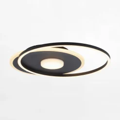 Paul Neuhaus Wszystkie Lampy Sufitowe^Lampa sufitowa LED z obramowaniem okrągła czarna DOMINO