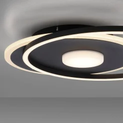 Paul Neuhaus Wszystkie Lampy Sufitowe^Lampa sufitowa LED z obramowaniem okrągła czarna DOMINO