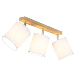 Online Spot - Light Lampa sufitowa listwa 3-punktowa abażur biały DRINO