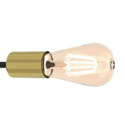Clearance Luminex Lampa sufitowa loftowa czarno-złota FLAME