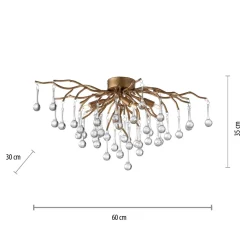 Online Paul Neuhaus Lampa sufitowa miedziana ICICLE 30x60 cm