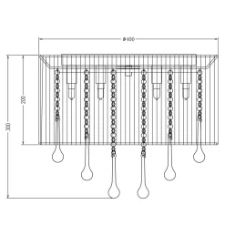 Zumaline Wszystkie Lampy Sufitowe^Lampa sufitowa RLX92174-8B VERONA