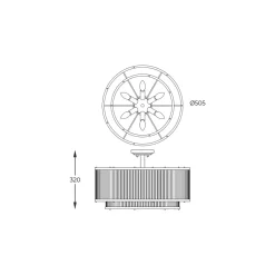 Zumaline Wszystkie Lampy Sufitowe^Lampa sufitowa SERGIO C0528-05H-V6AC