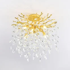 Zumaline Wszystkie Lampy Sufitowe^Lampa sufitowa złota CINDY 50 cm