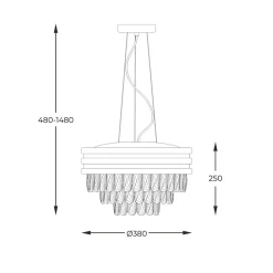 Best Zumaline Lampa wiszaca NAICA P0525-04A-F4V6
