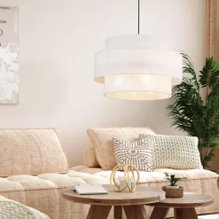New TK Tomasz Krywult Lampa wisząca biała CALISTO 50 cm