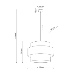Clearance TK Tomasz Krywult Lampa wisząca czarna CALISTO fi 50 cm