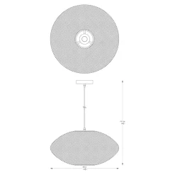 Clearance Zumaline Lampa wisząca czarna ORION 50 cm