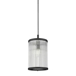 Clearance Zumaline Lampa wisząca czarna SERGIO 15 cm
