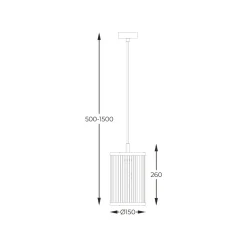 Clearance Zumaline Lampa wisząca czarna SERGIO 15 cm