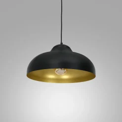 Hot Luminex Lampa wisząca czarno-złota BASCA