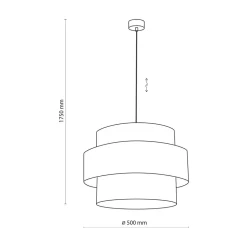 Best TK Tomasz Krywult Lampa wisząca czarno-złota CALISTO NEW fi 50 cm
