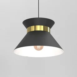 Luminex Lampy Wiszące^Lampa wisząca czarno-złota NORGE
