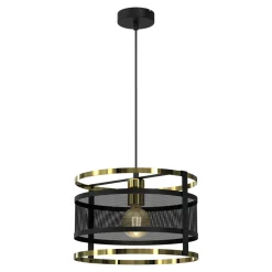 Luminex Lampy Wiszące^Lampa wisząca czarno-złota RIM