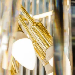 Best Zumaline Lampa wisząca do salonu glamour złota LUXE 160 cm