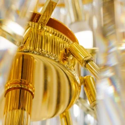 Best Zumaline Lampa wisząca do salonu glamour złota LUXE 160 cm