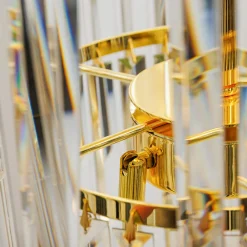 Best Zumaline Lampa wisząca do salonu glamour złota LUXE 160 cm