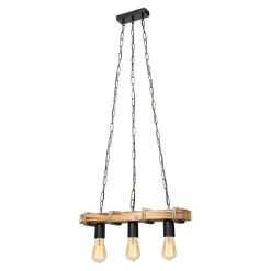 Lampy Wiszące^Lampa wisząca drewniana LAGUN III