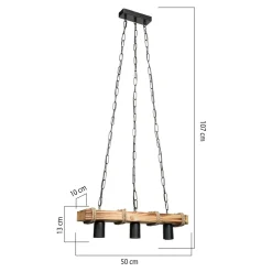 Lampy Wiszące^Lampa wisząca drewniana LAGUN III