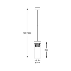 Clearance Zumaline Lampa wisząca GEM P0389-01D-0FD2