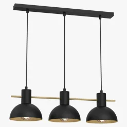 Luminex Lampy Wiszące^Lampa wisząca industrial czarno-złota ESTATE III