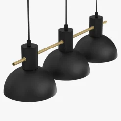 Luminex Lampy Wiszące^Lampa wisząca industrial czarno-złota ESTATE III