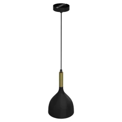 Online Luminex Lampa wisząca kielich czarno-złota NOAK I