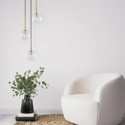 New TK Tomasz Krywult Lampa wisząca kule czarno-złota NILOS 3