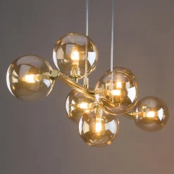 Best TK Tomasz Krywult Lampa wisząca kule złota ESTERA VII