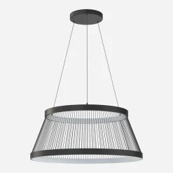 Best Zumaline Lampa wisząca LED czarna BALU z pilotem