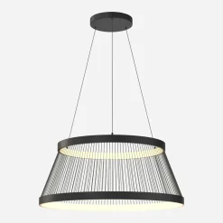 Best Zumaline Lampa wisząca LED czarna BALU z pilotem