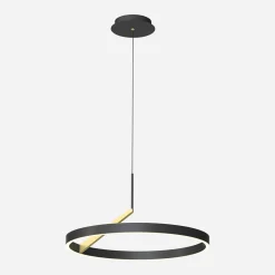 Best Zumaline Lampa wisząca LED czarna MALU z pilotem