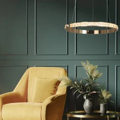 Best Zumaline Lampa wisząca LED MURIEL czarno-złota