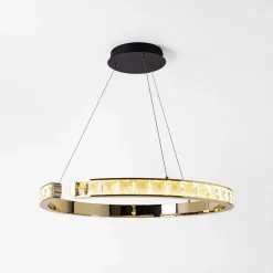 Best Zumaline Lampa wisząca LED MURIEL czarno-złota