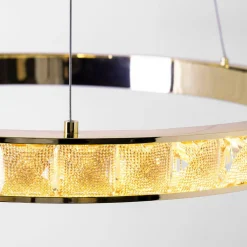 Best Zumaline Lampa wisząca LED MURIEL czarno-złota