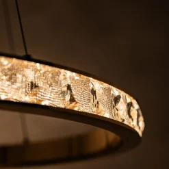 Best Zumaline Lampa wisząca LED MURIEL czarno-złota