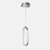 Best Zumaline Lampa wisząca LED owalna chrom HARLEY