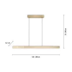 Discount Paul Neuhaus Lampa wisząca LED rozsuwana szczotkowana stal PURE MOTO RISE