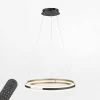 Best Paul Neuhaus Lampa wisząca LED Wi-Fi czarno-złota Q-BELUGA z pilotem