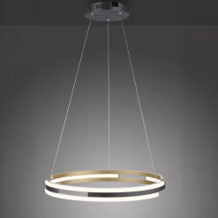 Best Paul Neuhaus Lampa wisząca LED Wi-Fi czarno-złota Q-BELUGA z pilotem