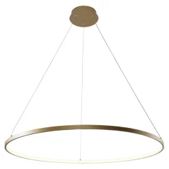 Zumaline Lampy Wiszące^Lampa wisząca LED z pierścieniem złota BRENO 80 cm