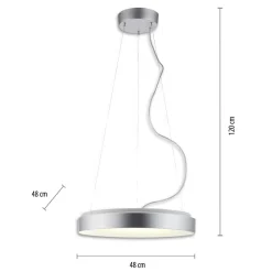 Paul Neuhaus Lampy Wiszące^Lampa wisząca LED z pilotem srebrna KETO ANIKA