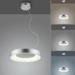 Paul Neuhaus Lampy Wiszące^Lampa wisząca LED z pilotem srebrna KETO ANIKA