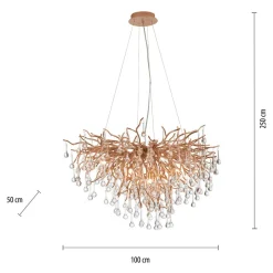 Paul Neuhaus Lampa wisząca miedziana ICICLE