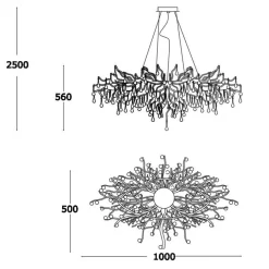 Paul Neuhaus Lampa wisząca miedziana ICICLE