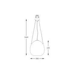 Zumaline Lampy Wiszące^Lampa wisząca MOON P19066B-D38