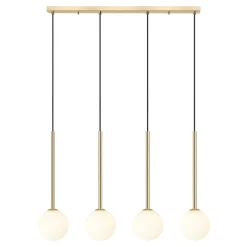 Clearance Zumaline Lampa wisząca na listwie 4 kule złota ARCTURUS
